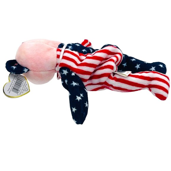 TY Beanie Babies Baby 1999 Pink Face SPANGLE the American Bear RETIRED - Picture 3 of 10